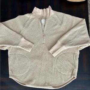 Aerie Beige Sherpa Pullover